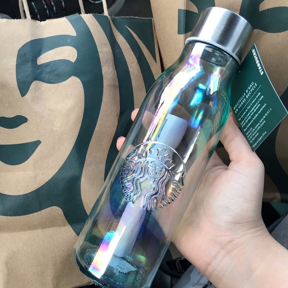 NWT STARBUCKS DICHROIC GLASS BOTTLE - Picture 1 of 3